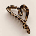 Haarclip hart luipaardprint