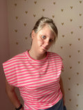 T-Shirt Gestreept – Roze
