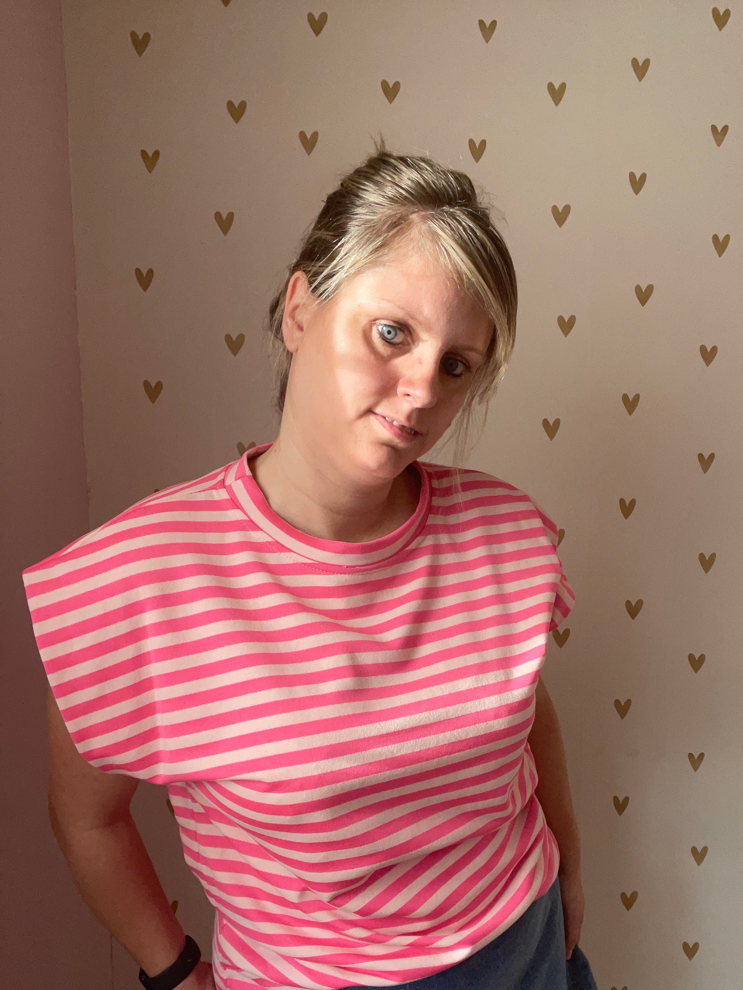 T-Shirt Gestreept – Roze