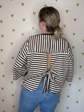 Striped Tie-Back Top – Bruin